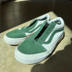 VANS old skool shoes green limited edition sz 3
